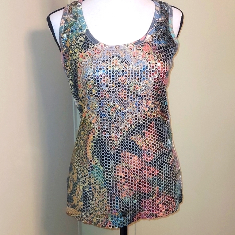 Body Central Orange and Brown Tank Top